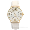 Double Mirror Rose Gold Dail Leather Watch Fashion